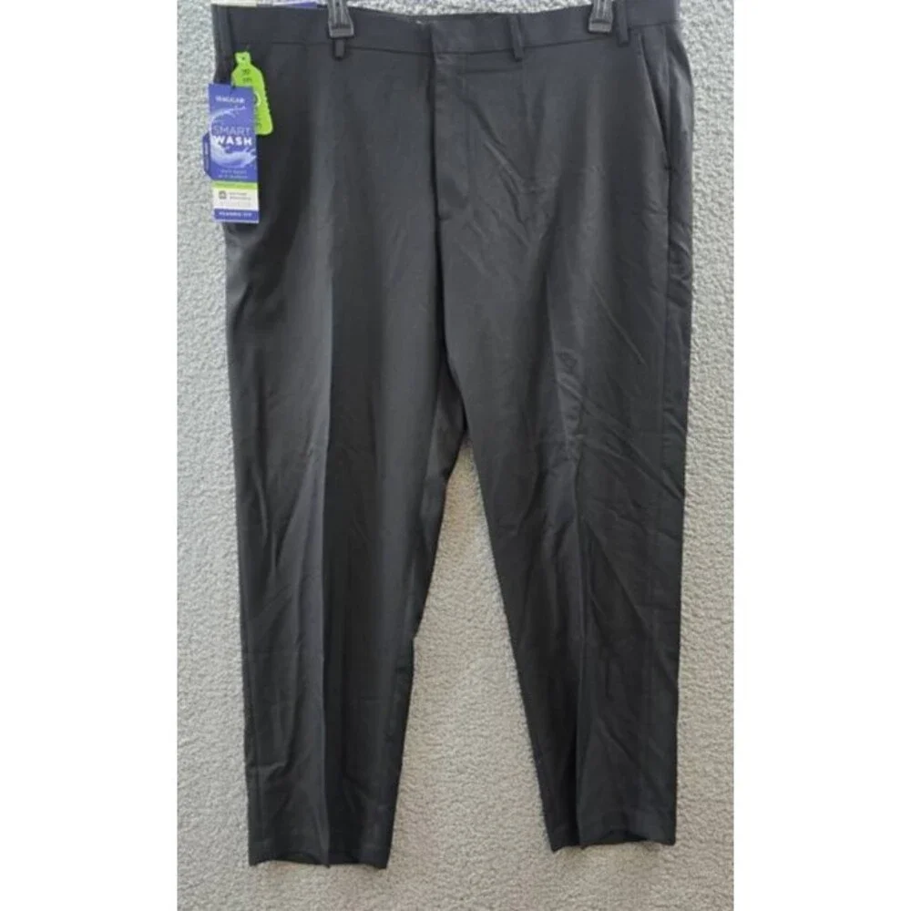 Haggar Smart Wash Classic Fit Suit Separates Pants Men's 44x30 Black Hook & Bar